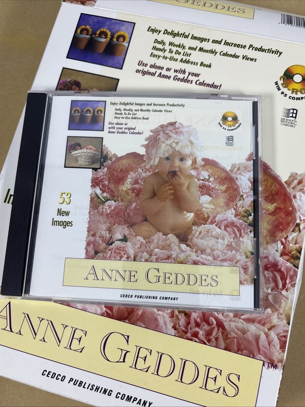 Anne Geddes CD-ROM Background Images Software for windows 95 Vintage Used gallery