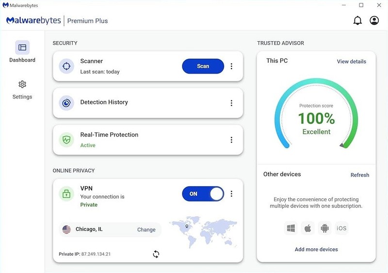 Malwarebytes Premium Plus 2026 | 1 Year 2 Devices | Antivirus | Download gallery