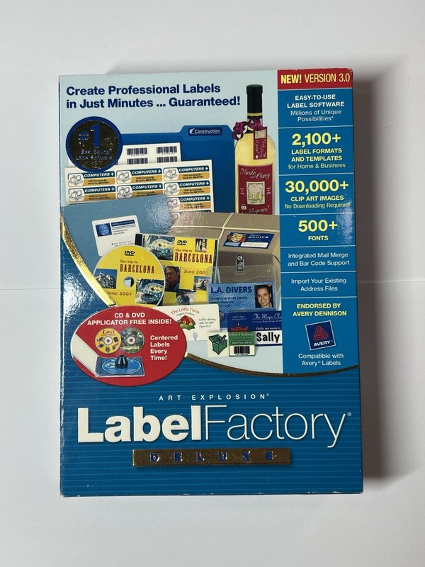 Nova Development Art Explosion Label Factory Deluxe 3.0 – Win 98/NT/2000/Me/XP