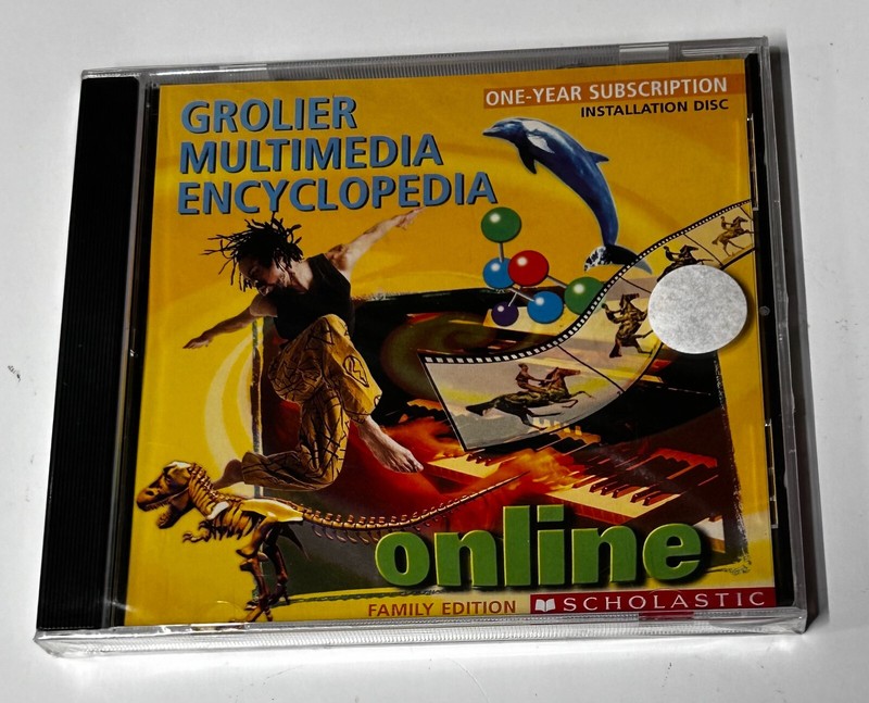 Grolier Multimedia Encyclopedia Online Family Edition Scholastic New Sealed