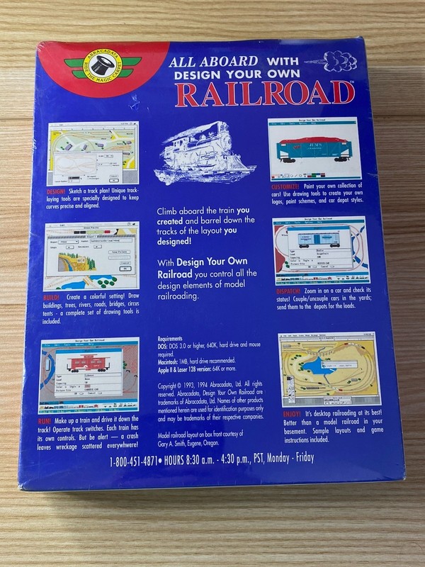 Design Your Own Railroad Vintage PC Game Abracadata Sealed New gallery