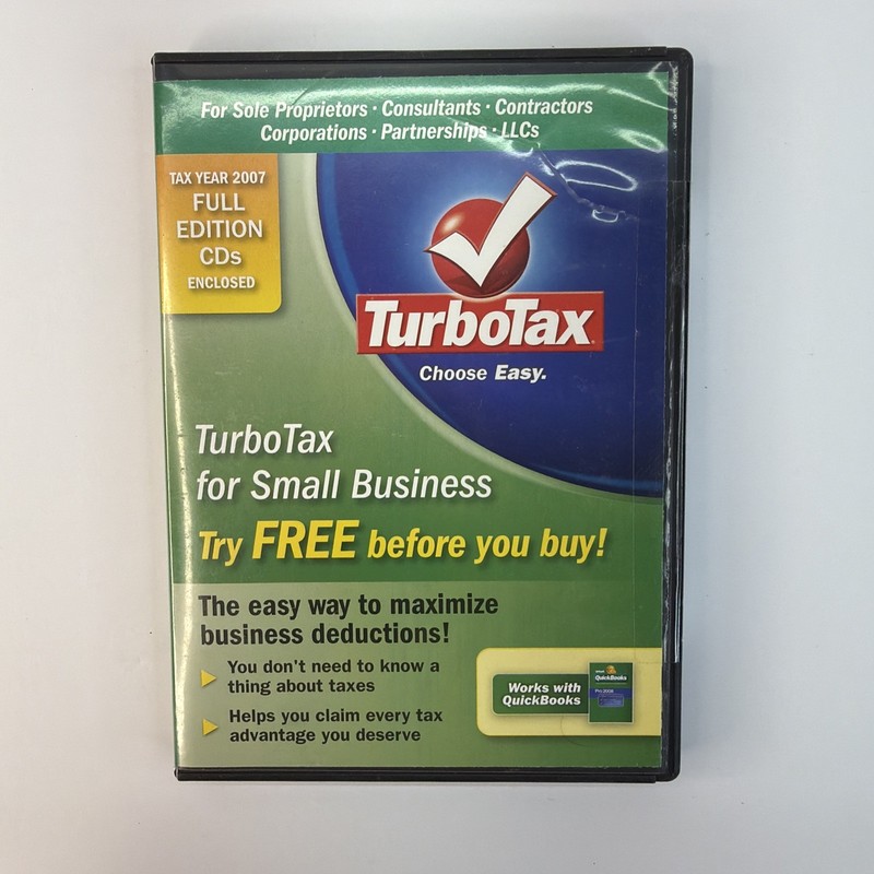 TURBO TAX CD: 2007 For Small BUSINESS