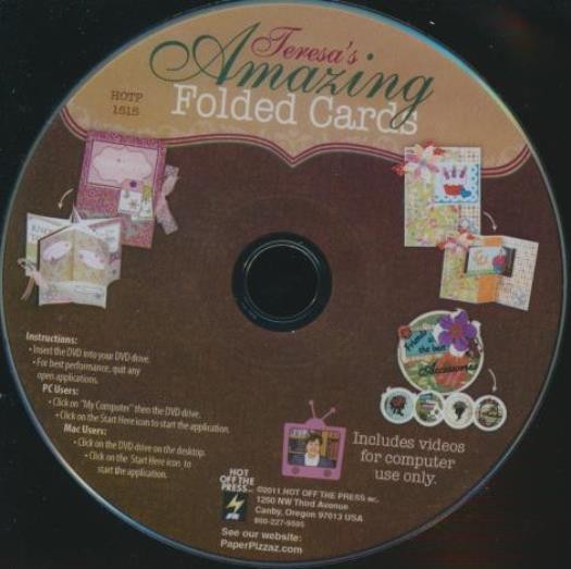 Teresa’s Amazing Folded Cards PC MAC DVD-ROM create greeting art holiday crafts!