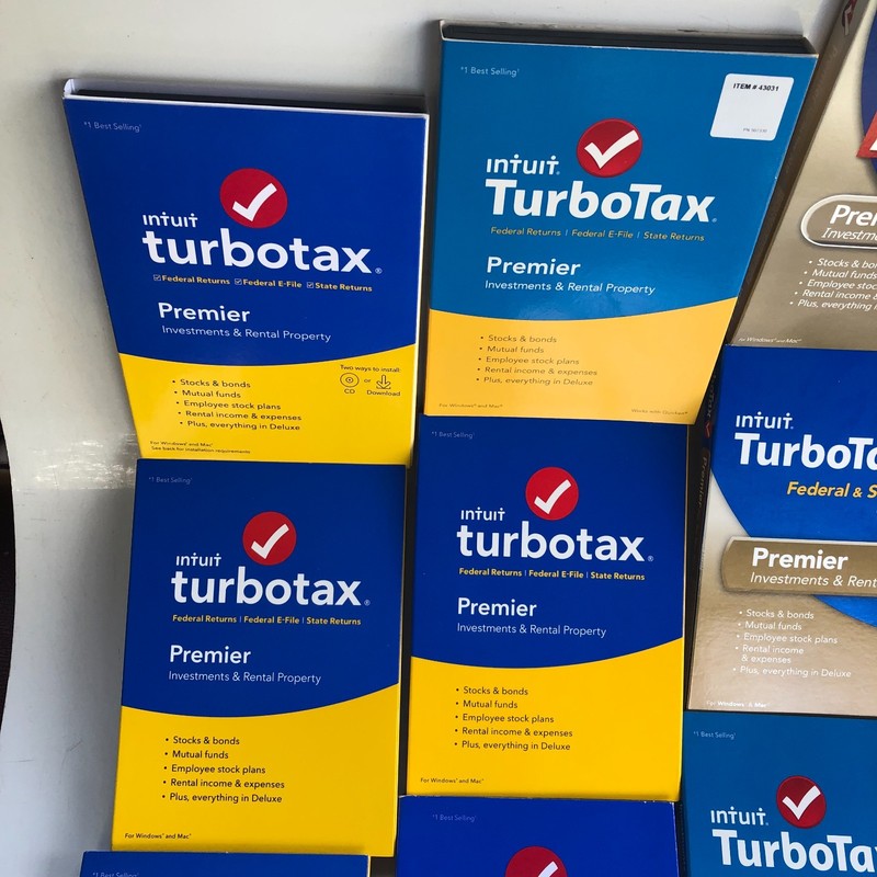 Lot of 22 Intuit TurboTax Home & Business Tax Software Mac & Windows 2002-2023 gallery