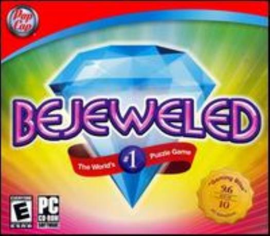 Bejeweled 1 PC CD match colored shaped gems in row swapping matching puzzle game