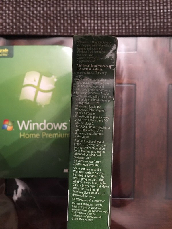 Microsoft Windows 7 Home Premium, Upgrade, SKU GFC-00020, Sealed Retail Box gallery