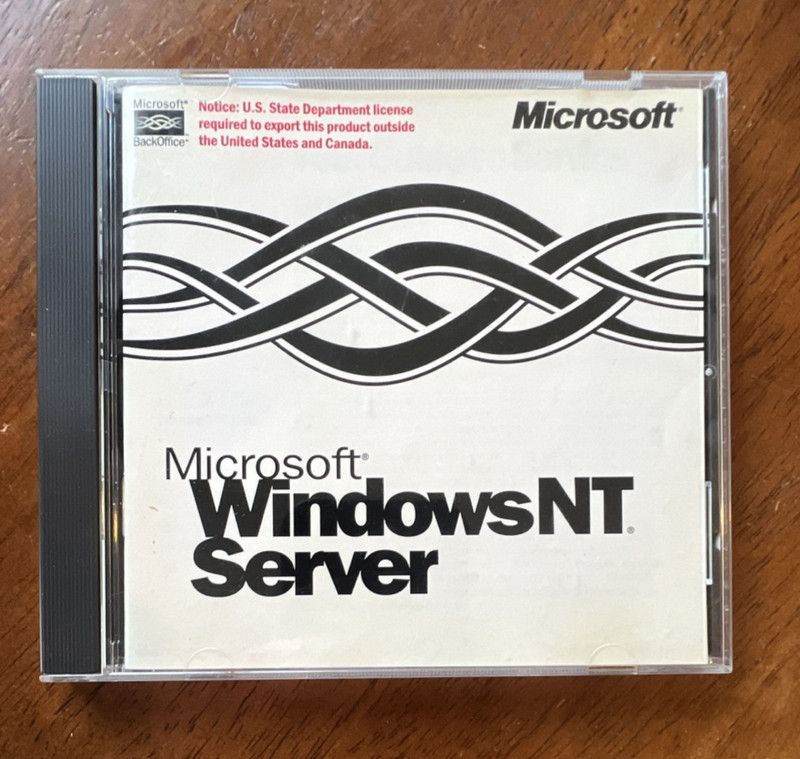 Microsoft Windows NT Server Version 4.0 CD Retail English OS + sp4 + 3 Floppies