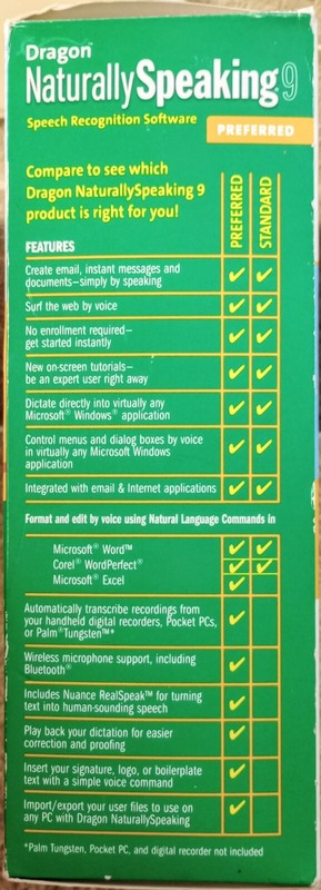Dragon Naturally Speaking 9 Standard SPEECH RECOGNITION SOFTWARE gallery