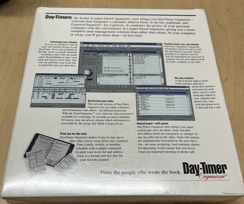 Day-Timer Organizer Deluxe 1.0 CD-ROM Complete PC Windows Sealed gallery