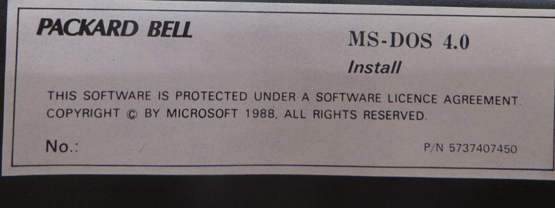 MS-DOS 4.0 5.25" Floppy Disks Packard Bell Computer Program Discs vintage gallery