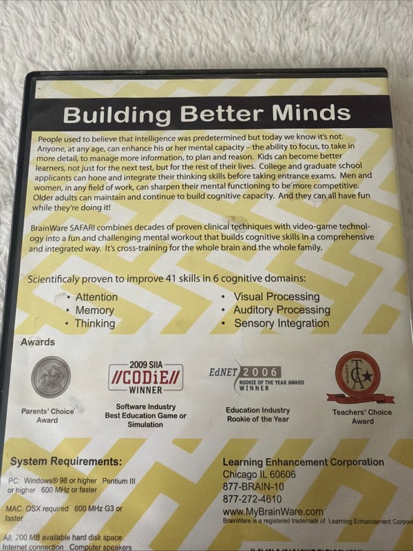 Brainware Safari Building Better Minds PC CD ROM B352 CIB MAC Travel Guide Card gallery