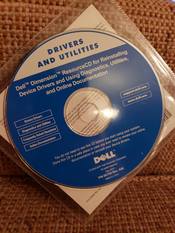 Dell Dimension Utilities and Drivers 5 CDs 2001 Anti-virus, Roxio, ResourceCD gallery