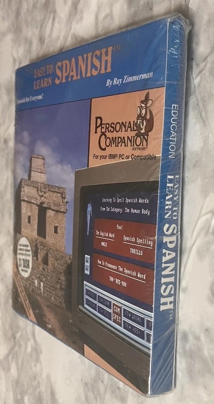 Easy To Learn Spanish DOS 3.5 Floppy Disk Sealed PC Language Software gallery
