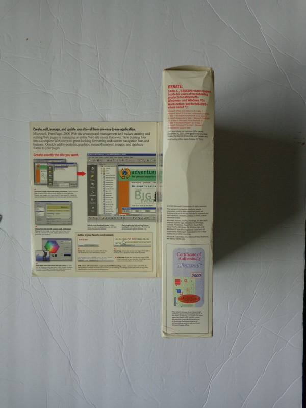 Microsoft FrontPage 2000 For Windows Web Site Software gallery