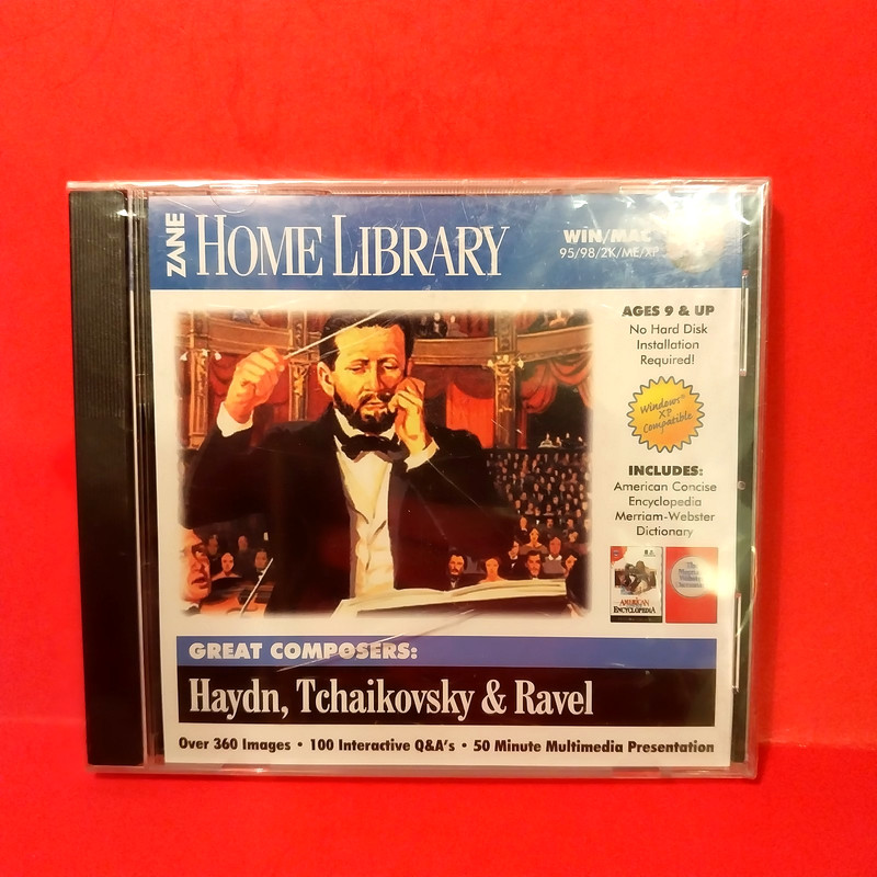 Haydn, Tchaikovsky & Ravel CD for PC Win/Mac Educational Zane: Great Composers