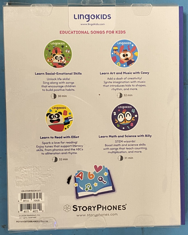 StoryPhones with 4 Educational Screen Free Audio Disks - Reading Learning gallery