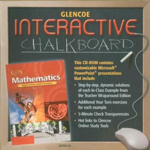 Glencoe Mathematics: Applications & Concepts: Interactive Chalkboard 1 PC MAC CD