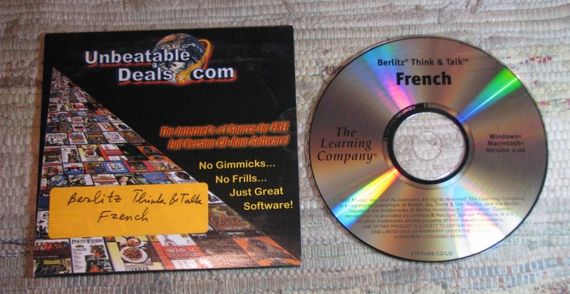 Berlitz Think & Talk FRENCH The Learning Company Windows Macintosh Version 2.02