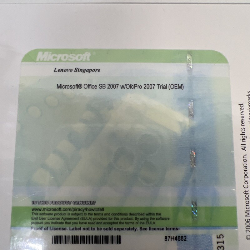 New Microsoft Office 2007 Small Business Edition SB Full English With/KEY (OEM) gallery