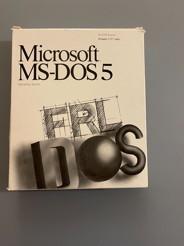 MICROSOFT MS-DOS 5.0 OPERATING SYSTEM IN BOX 1991