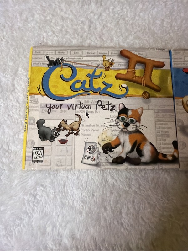 Catz II Dogs II Virtual Petz PC CD ROM Game Vtg 1997 WIN 95 CD Rare PE Magic gallery