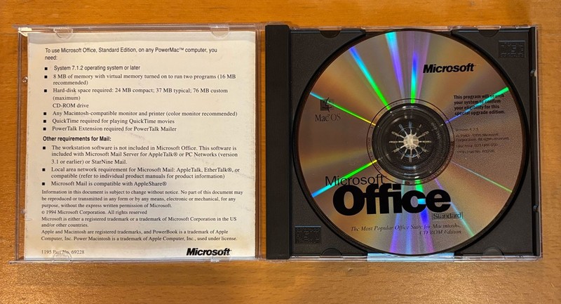 Microsoft Office Standard 4.2.1 for Mac Install CD with Serial Number 1995 gallery