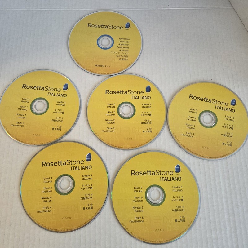Rosetta Stone Italian Level 1-5 TOTAL v4 Language Learning Software CD gallery