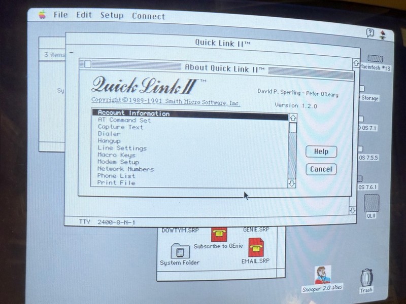 Vintage Macintosh software : QUICK LINK II / COMMUNICATE LITE 3-1/2 disks gallery