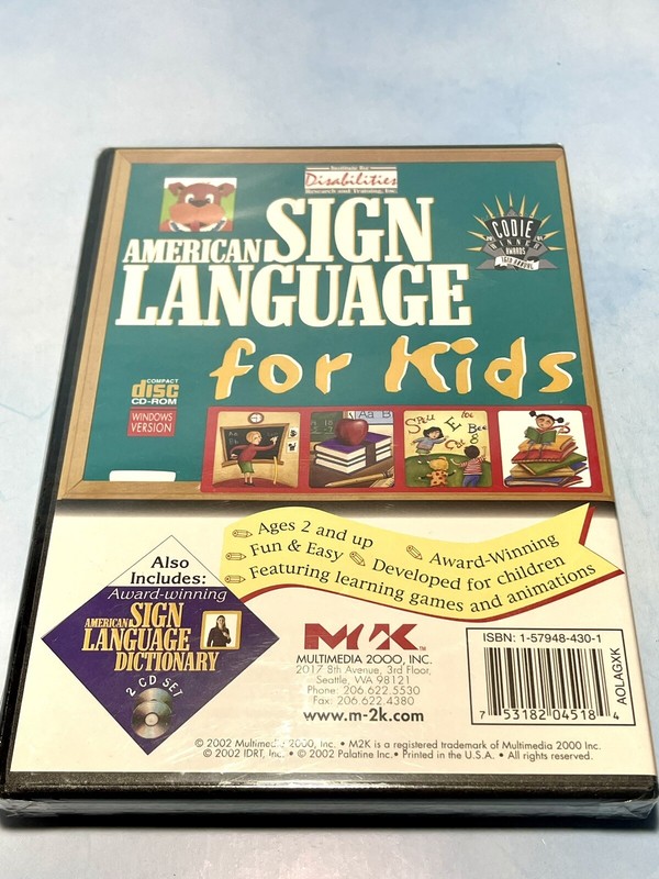 Vintage American Sign Language Dictionary Gold Edition CD Rom CD Set Brand New gallery