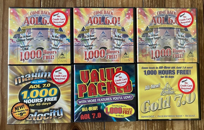 AOL Versions 6.0 & 7.0 Six Pack Hard Case