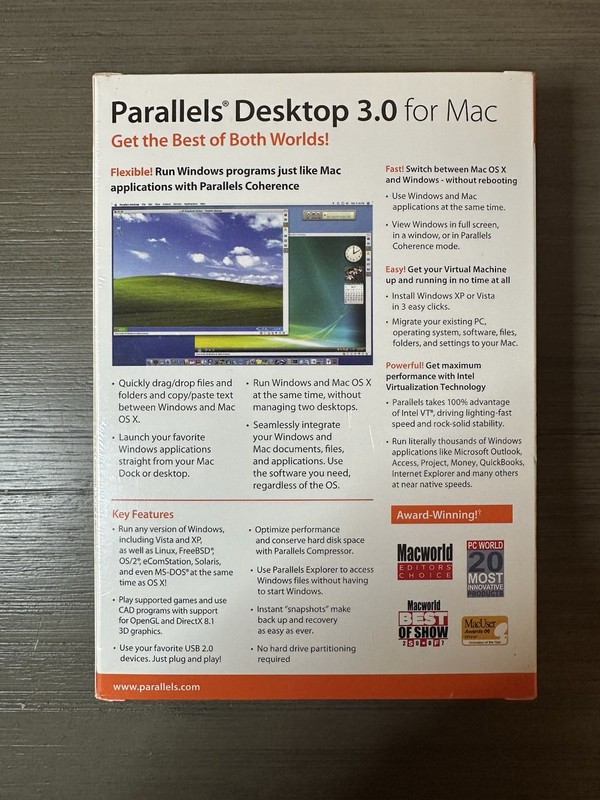 Parallels Desktop for Mac Run Windows on Mac OS X BRAND NEW SEALED Vintage gallery