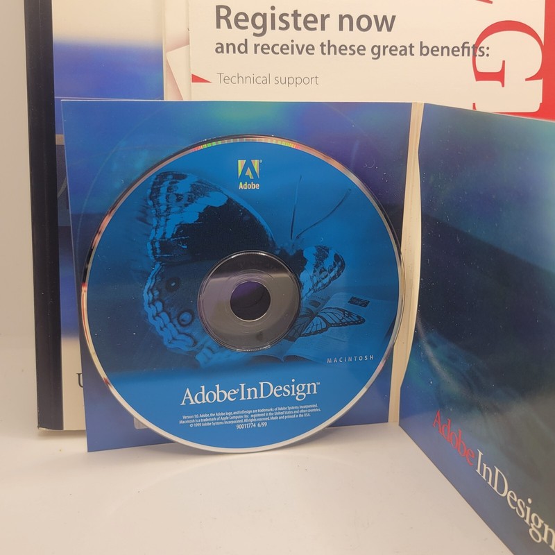 Adobe InDesign 1.0 For Macintosh Full Version Big Box Apple Computer USED READ gallery