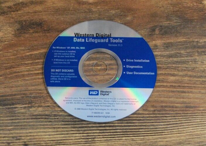 Western Digital Data Lifeguard Tools V11.1 Drive Install Diagnostics Docs