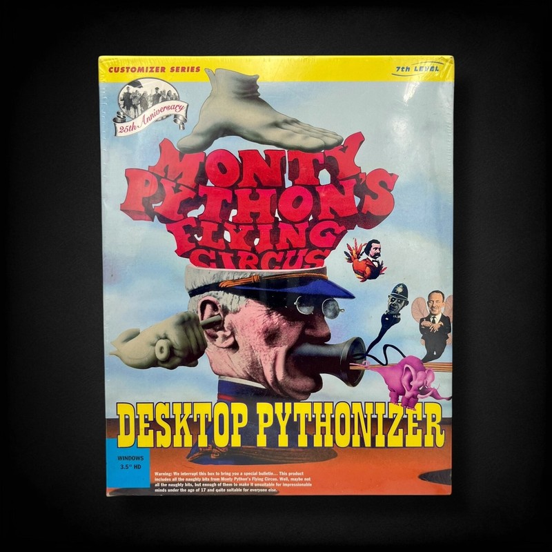 Monty Python's Flying Circus Desktop Pythonizer 1994 Floppy Disk Software SEALED gallery