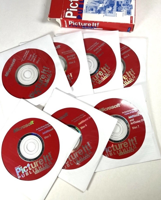 Microsoft Picture It! Publishing Platinum v. 2001 PC 7 CDs Vintage Software gallery