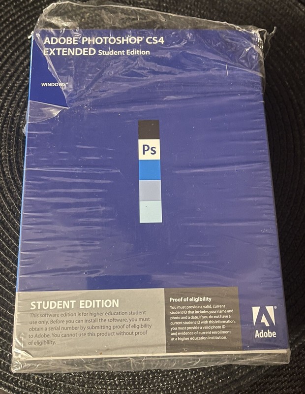 Adobe Photoshop CS4 Extended Student Edition Windows With Serial Number ￼