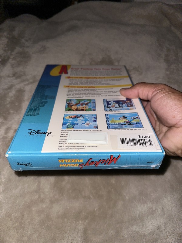 mickey’s jigsaw puzzles ibm pc 3.5 5.25 Brand NEW Sealed gallery