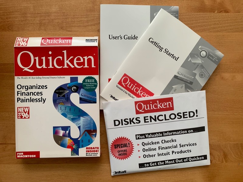 Vintage 1996 Intuit Quicken Personal Finance Software for Apple Macintosh (v.6)