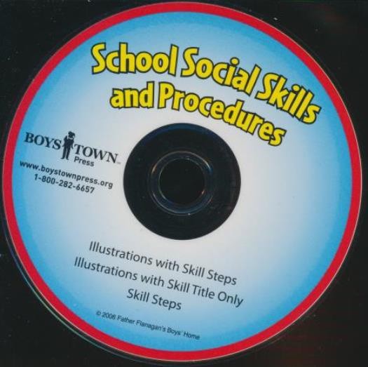School Social Skills and Procedures PC CD-ROM teach kids behavior illustrations!