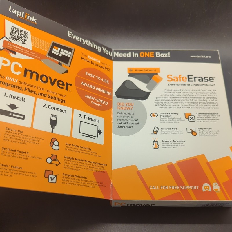 LapLink PCMover Ultimate SafeErase for Windows 8, 7, Vista, XP Open Box gallery