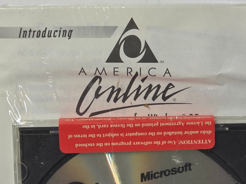 Microsoft Windows 95 CD AOL American Online SEALED gallery