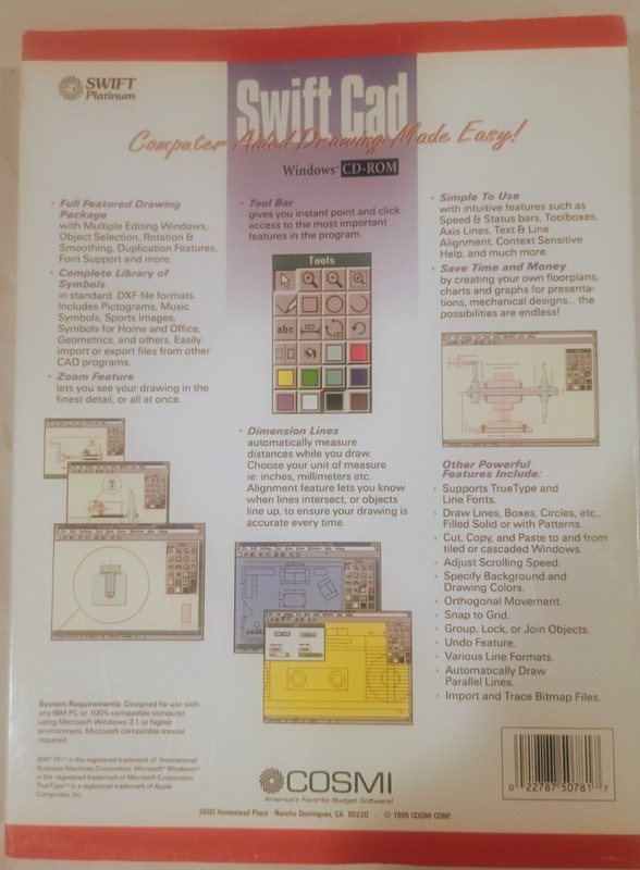 Swift CAD Computer Aided Drawing SW for Windows - Original Package, Excellent gallery