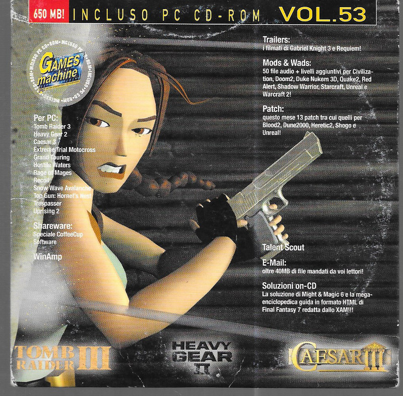 THE GAME MACHINE – CD ATTACHED TO NO. 114 – XENIA VOL.53 – TOMB RAIDER 3