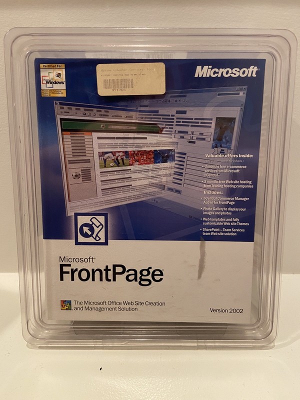 Microsoft FrontPage Version 2002 Web Site Creation for Windows 2000, ME, 98 New