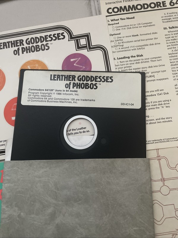 Leather Goddesses Of Phobos COMMODORE 64 128 Big Box Game CIB 5.25 Floppy 1541 gallery