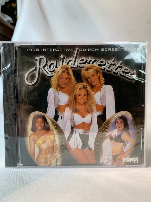 1998 interactive CD-ROM screen saver featuring the Oakland Raiders Cheerleading