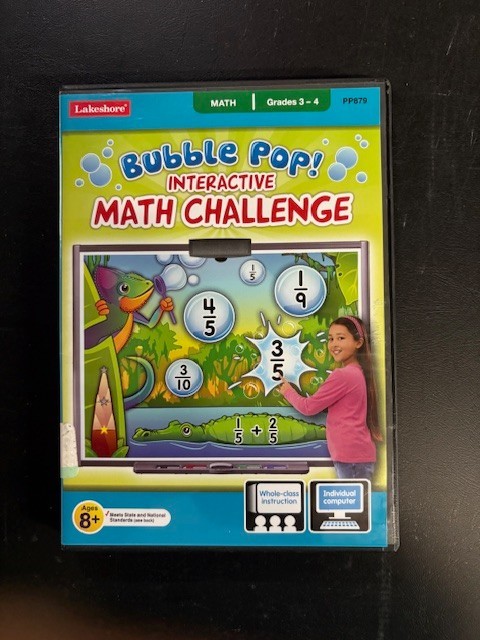 Lakeshore Learning Bubble Pop! Interactive Math Challenge CD 8+ Grades 3-4 *NEW*