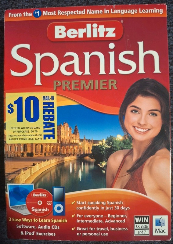 Berlitz Spanish Premier Language Learning Software CD for Windows & Mac