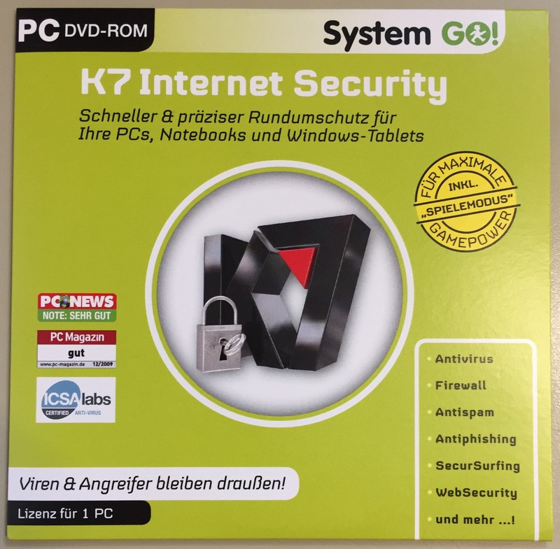 K7 Internet Security System GO! PC DVD-ROM ✰NEW✰