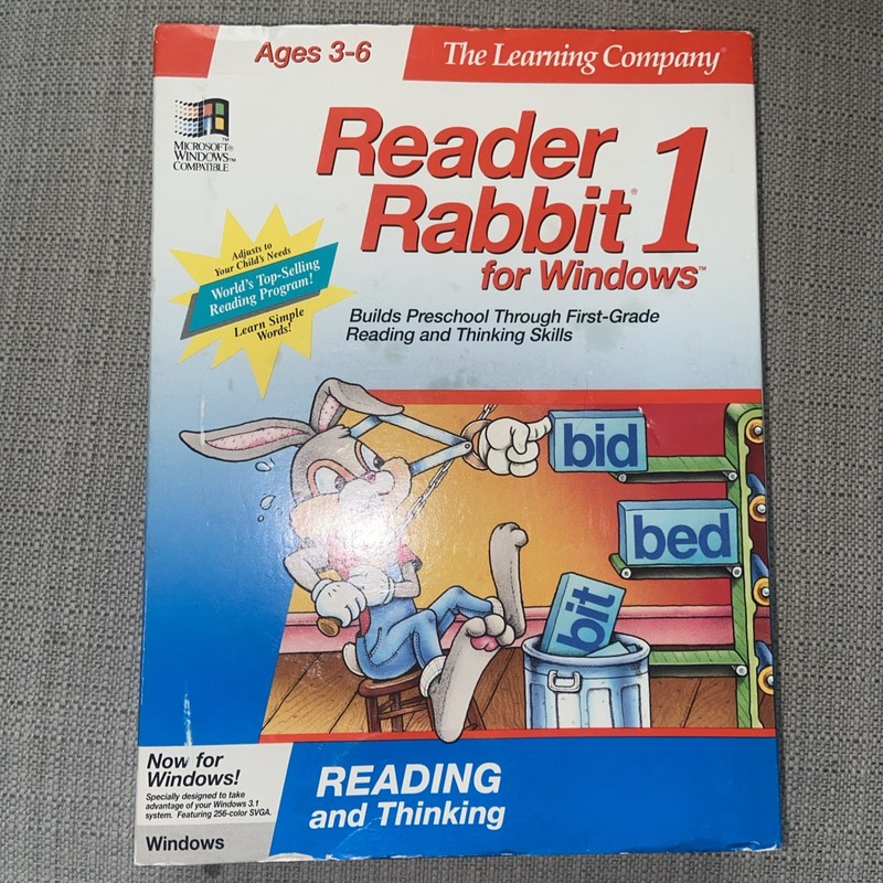 The Learning Company Deluxe Reader Rabbit 1 Ages 3-6, READING and THINKING